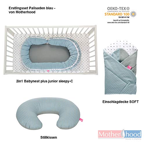 Kleckse grau und schwarz Baby Einschlagdecke GOTS zertifiziert aus BIO-Baumwolle Puckdecke Wickeldecke von Motherhood